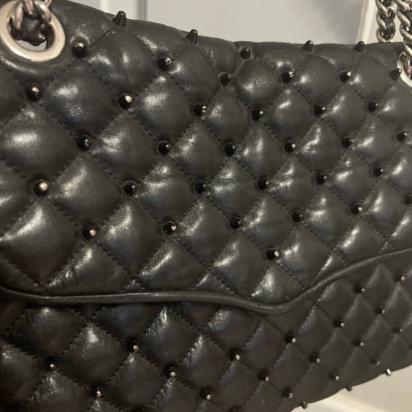 Rebecca Minkoff Studded Quilted Affair Shoulder Bag - Black/silver - Picture 9 of 13